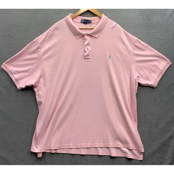 Polo Ralph Lauren Other - Vtg Polo Ralph Lauren Polo Shirt Mens Solid Pink Casual Size 4XB Big